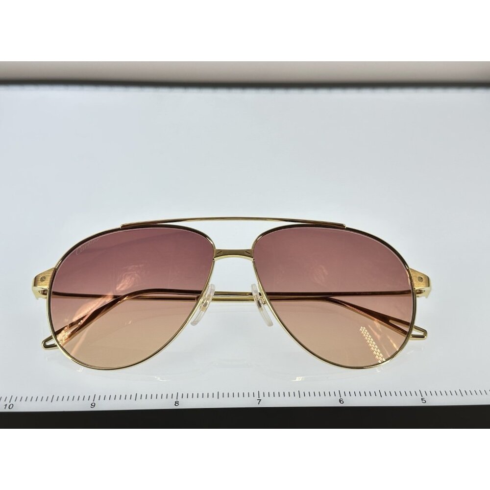 Cartier Gold Pilot Sunglasses CT0298S-003 Cat.2 140-57-13 (K)